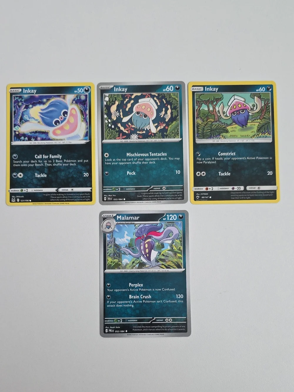 Pokemon Inkay And Malamar Trading Cards